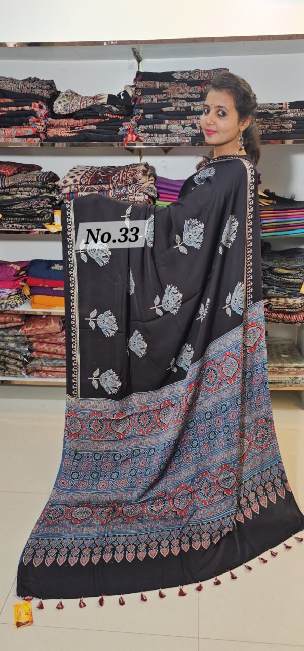 PURE MODAL SILK AJRAK (NO-33)