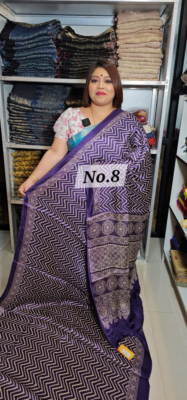 SEMI MODAL SCREEN PRINT SAREE  (NO-8)