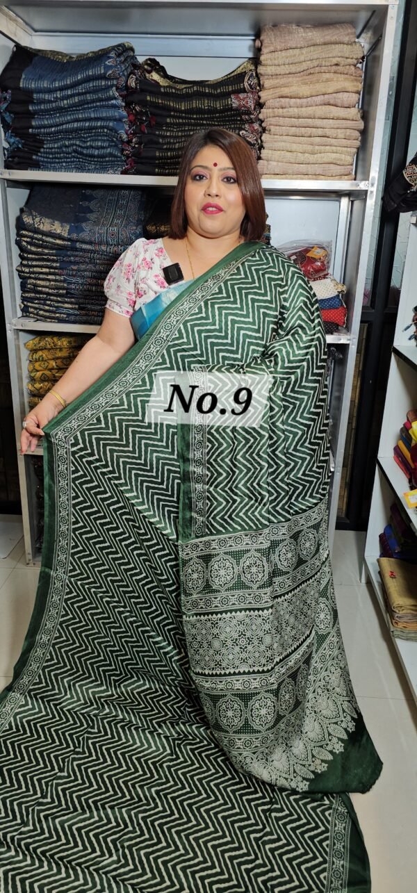 SEMI MODAL SCREEN PRINT SAREE  (NO-9)