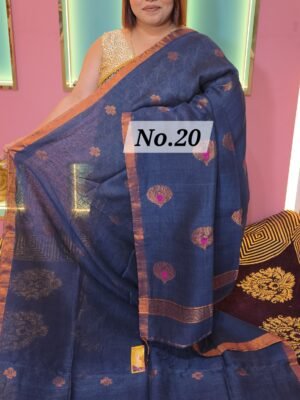 ORGANIC LINEN SAREE (NO.20)