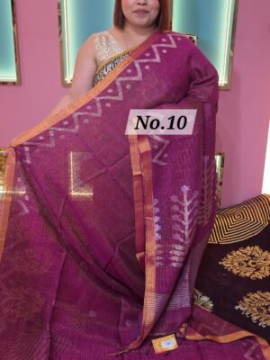 ORGANIC LINEN SAREE (NO.10)