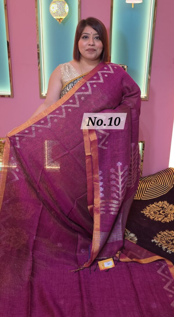 ORGANIC LINEN SAREE (NO.10)