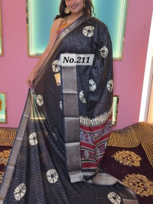 CREPE SILK SAREE (NO.211)