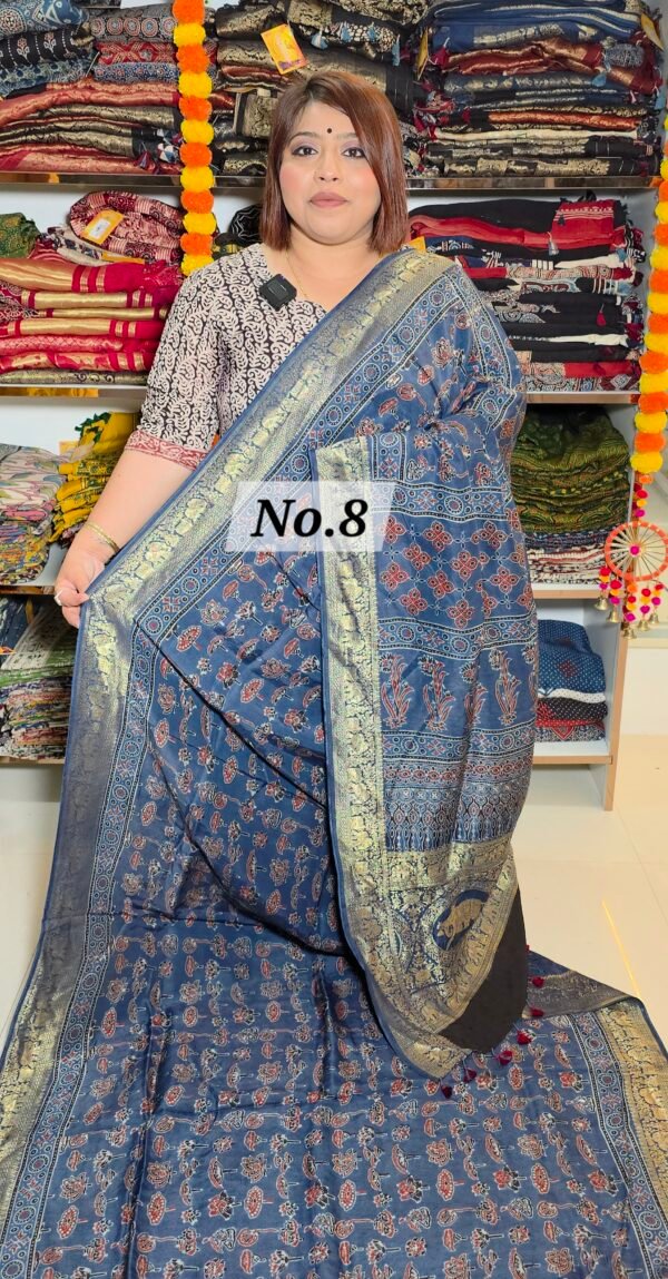 DOLA AJRAKH MODAL SAREE (NO.8)