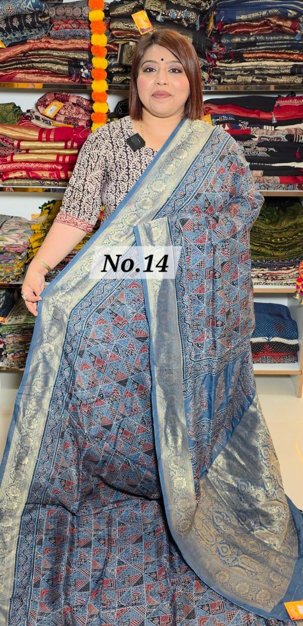 DOLA AJRAKH MODAL SAREE (NO.14)