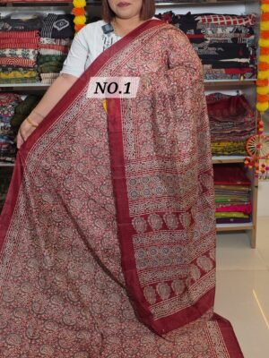 SEMI GHICHA SAREE  (NO.1)
