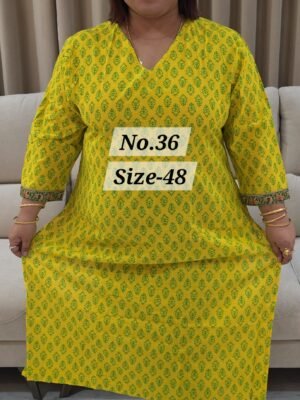 READY KURTI COTTON {SIZE-48} (NO.36)