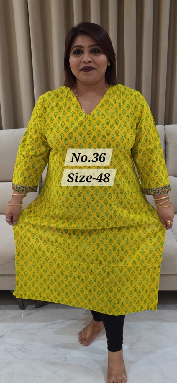 READY KURTI COTTON {SIZE-48} (NO.36)