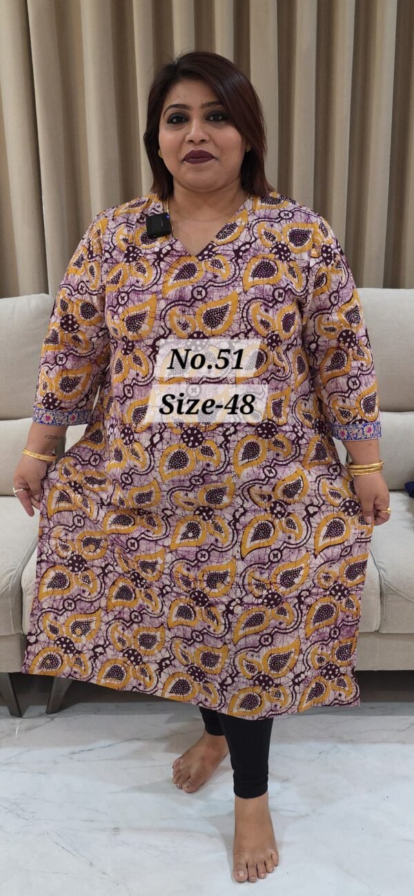 READY KURTI COTTON {SIZE-48} (NO.51)