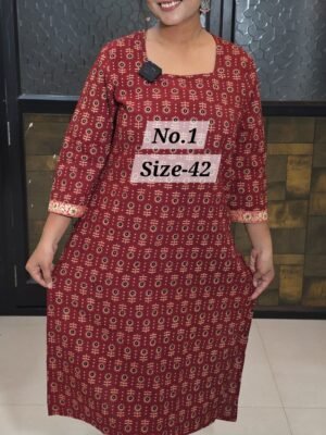 READY KURTI COTTON {SIZE-42} (NO.1)