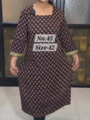READY KURTI COTTON {SIZE-42} (NO.45)