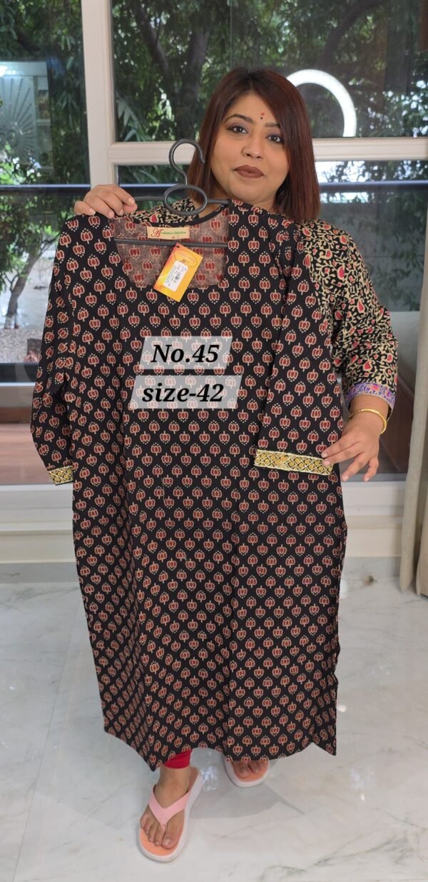 READY KURTI COTTON  {SIZE-42} (NO.45)