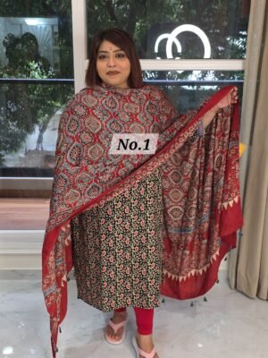 AJRAK MODAL SILK DUPATTA (NO.1)