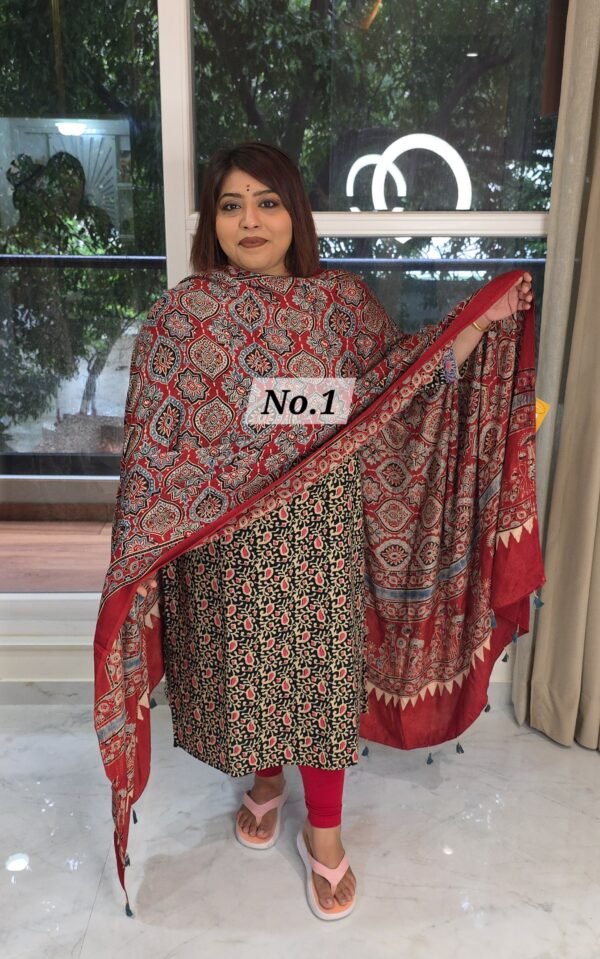 AJRAK MODAL SILK DUPATTA (NO.1)