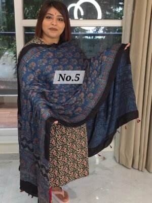 AJRAK MODAL SILK DUPATTA (NO.5)