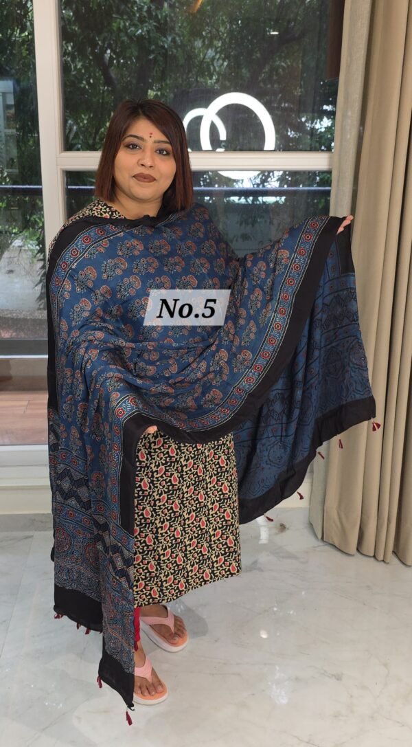 AJRAK MODAL SILK DUPATTA (NO.5)