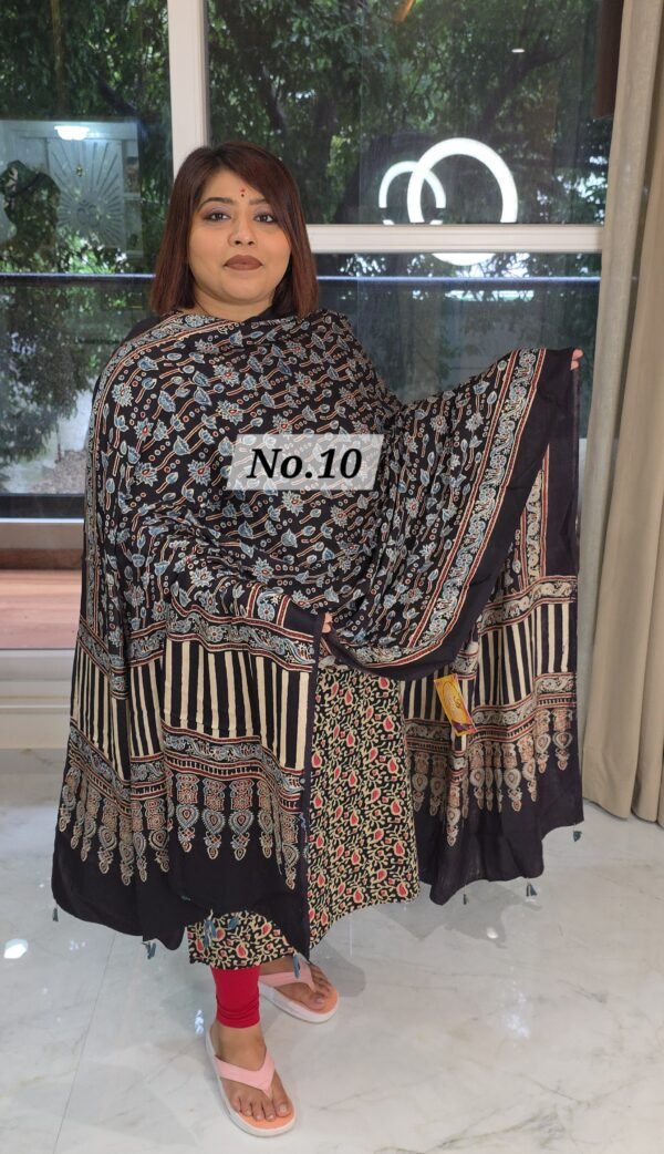 AJRAK MODAL SILK DUPATTA (NO.10)