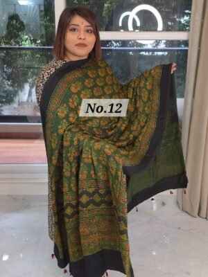 AJRAK MODAL SILK DUPATTA (NO.12)