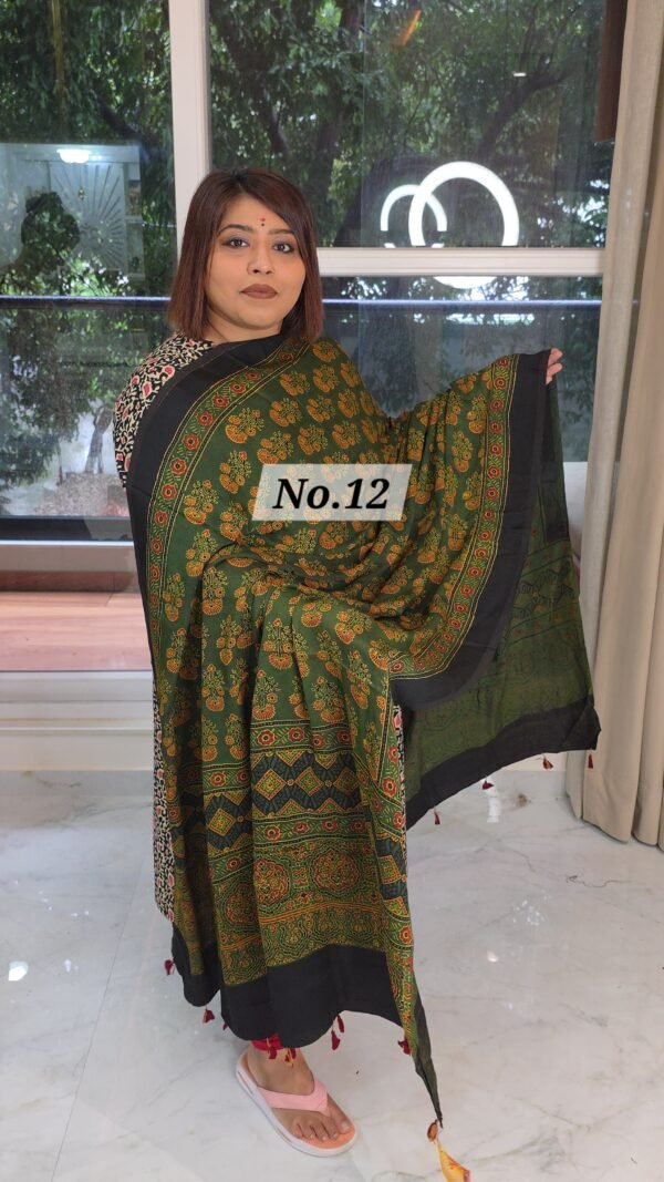 AJRAK MODAL SILK DUPATTA (NO.12)