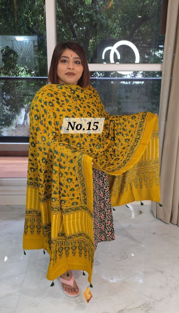 AJRAK MODAL SILK DUPATTA  (NO.15)