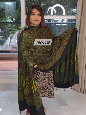 AJRAK MODAL SILK DUPATTA (NO.19)