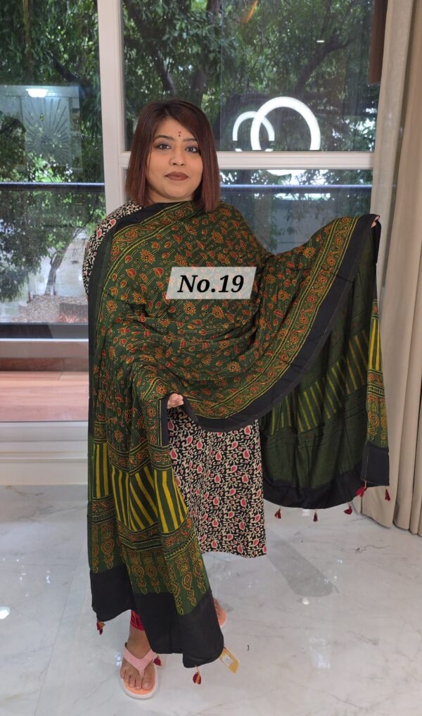 AJRAK MODAL SILK DUPATTA (NO.19)