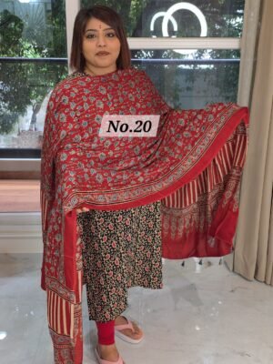 AJRAK MODAL SILK DUPATTA (NO.20)