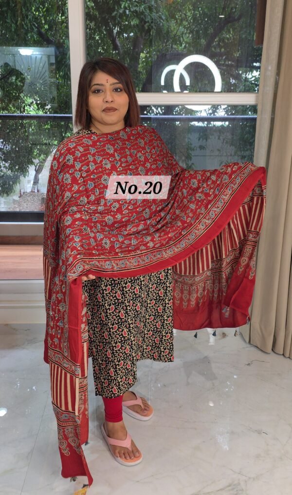 AJRAK MODAL SILK DUPATTA (NO.20)