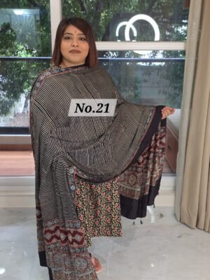 AJRAK MODAL SILK DUPATTA (NO.21)
