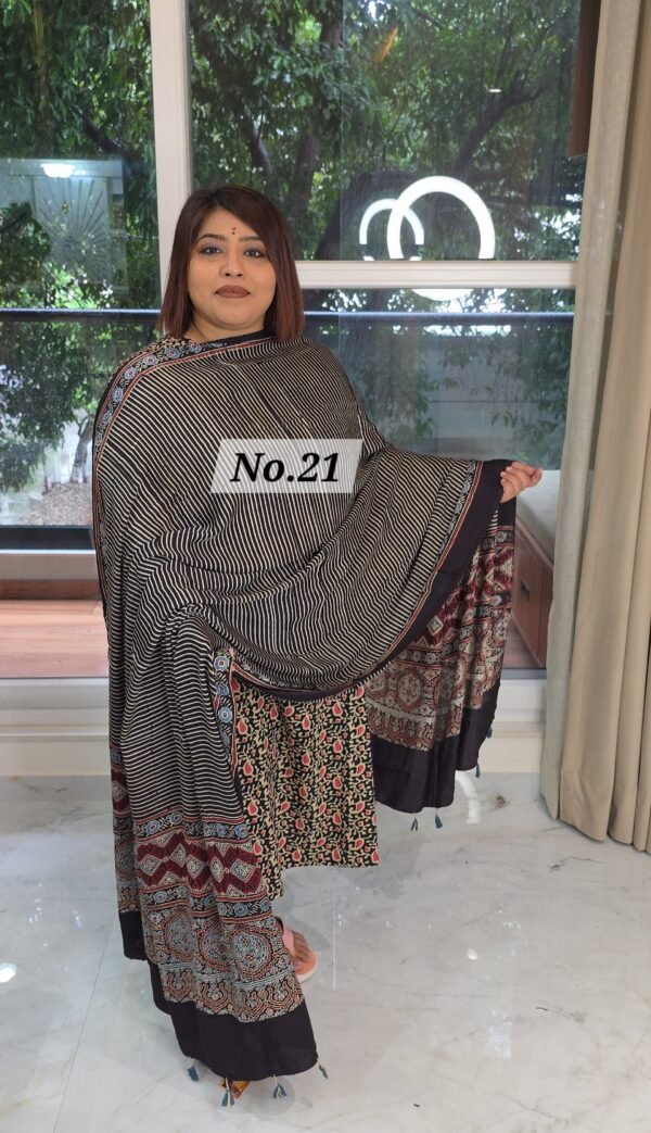 AJRAK MODAL SILK DUPATTA (NO.21)