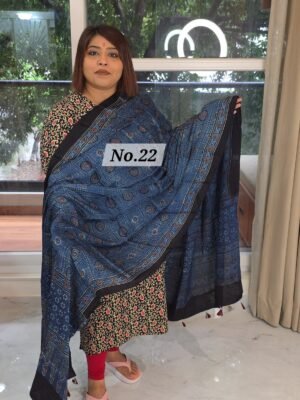 AJRAK MODAL SILK DUPATTA (NO.22)