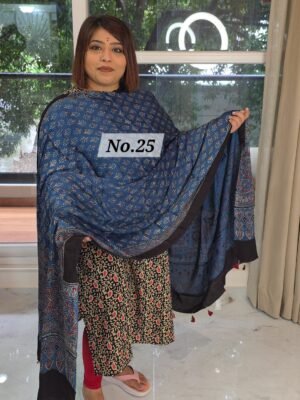 AJRAK MODAL SILK DUPATTA (NO.25)