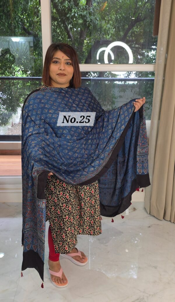 AJRAK MODAL SILK DUPATTA (NO.25)