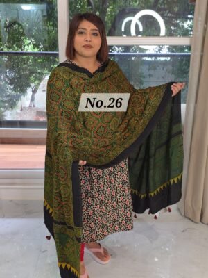 AJRAK MODAL SILK DUPATTA (NO.26)