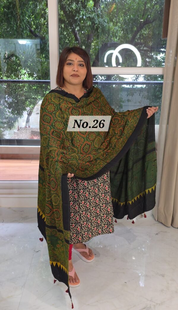 AJRAK MODAL SILK DUPATTA (NO.26)