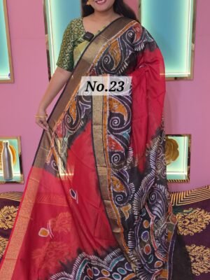 SALE-CHANDERI BATIK SAREE (NO.23)