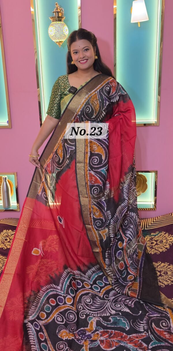 SALE-CHANDERI BATIK SAREE (NO.23)