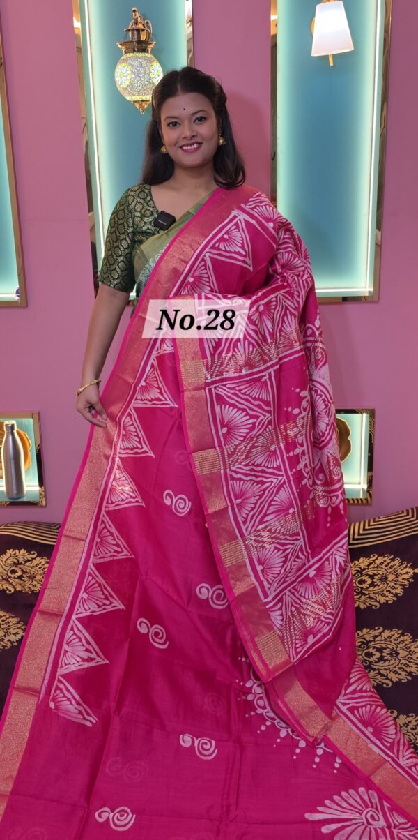 SALE-CHANDERI BATIK SAREE (NO.28)