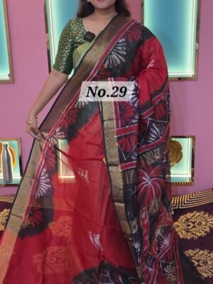 SALE-CHANDERI BATIK SAREE (NO.29)