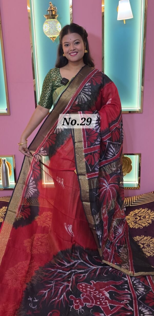 SALE-CHANDERI BATIK SAREE (NO.29)