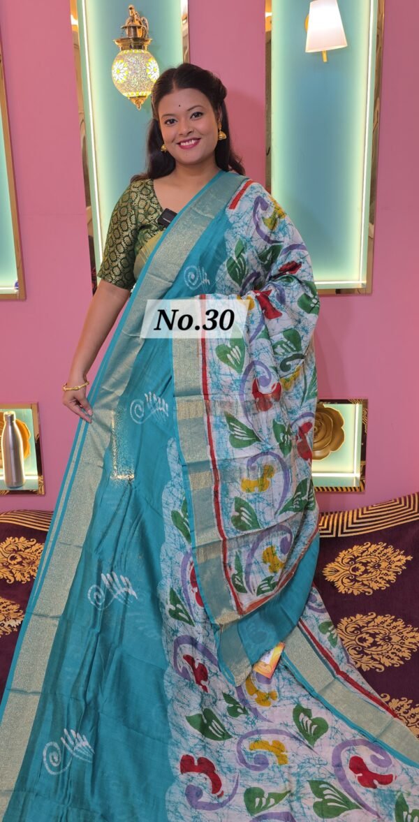 SALE-CHANDERI BATIK SAREE (NO.30)