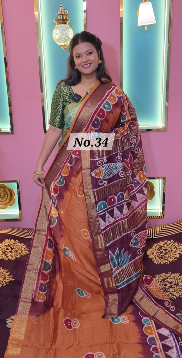 CHANDERI BATIK SAREE (NO.34)