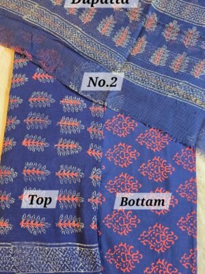 CHIFFON DUPATTA 3PCS SUIT MATERIAL  (NO.2)