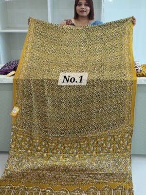 AJRAKH CREPE SAREE (NO.1)