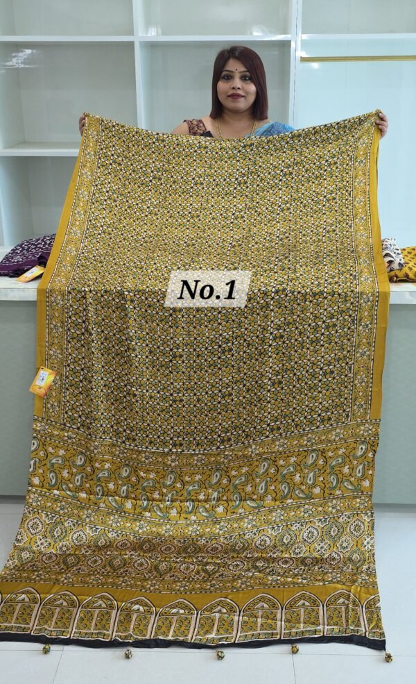 AJRAKH CREPE SAREE (NO.1)