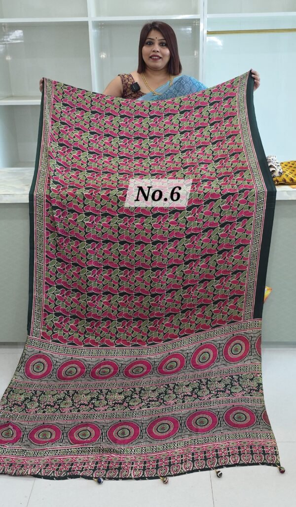 AJRAKH CREPE SAREE (NO.6)