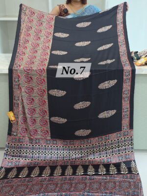 AJRAKH CREPE SAREE (NO.7)