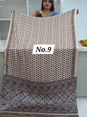AJRAKH CREPE SAREE (NO.9)