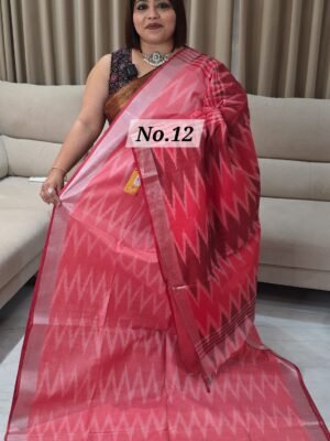 IKKAT LINEN SAREE (NO.12)