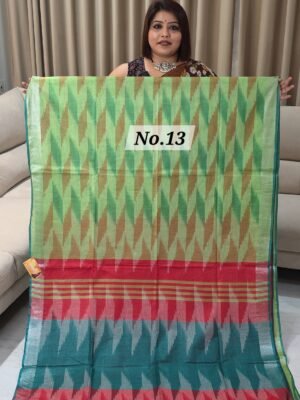 IKKAT LINEN SAREE (NO.13)